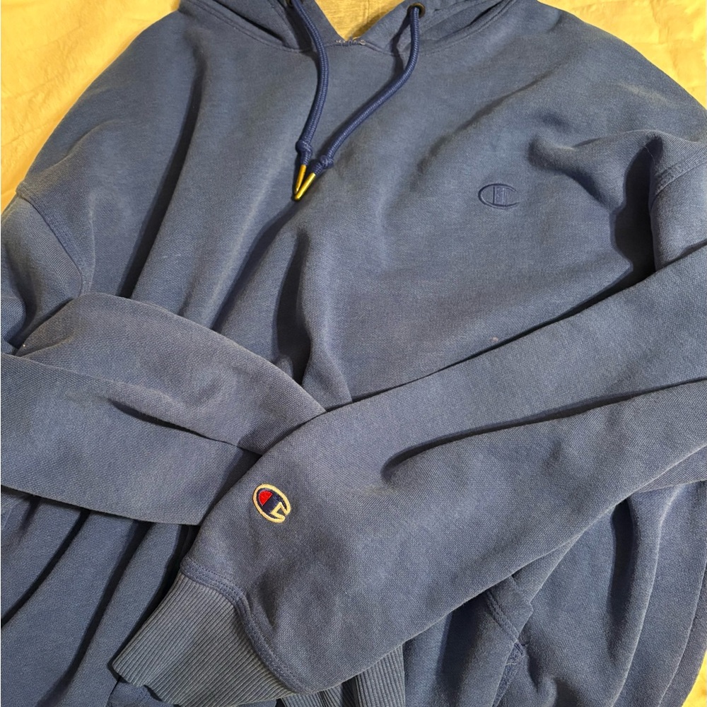 Champion Blue and Gray Athletic Hoodie